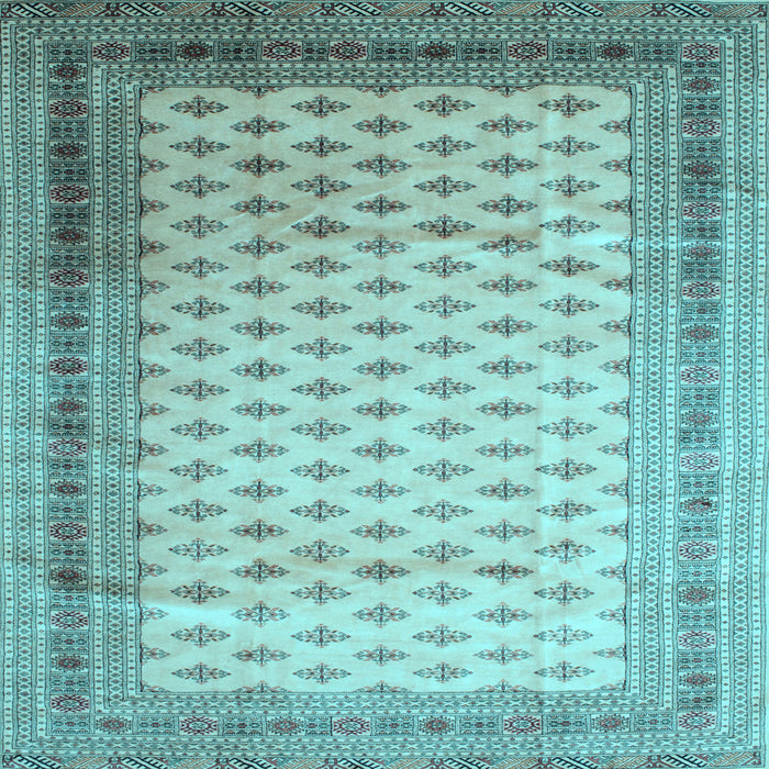 Square Machine Washable Persian Light Blue Traditional Rug, wshtr325lblu
