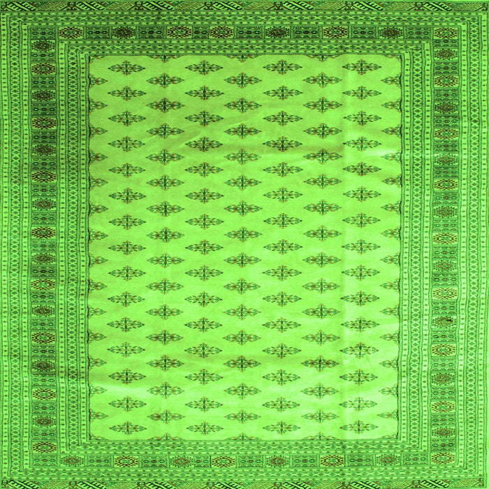 Round Machine Washable Persian Green Traditional Area Rugs, wshtr325grn