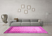 Machine Washable Persian Pink Traditional Rug in a Living Room, wshtr325pnk