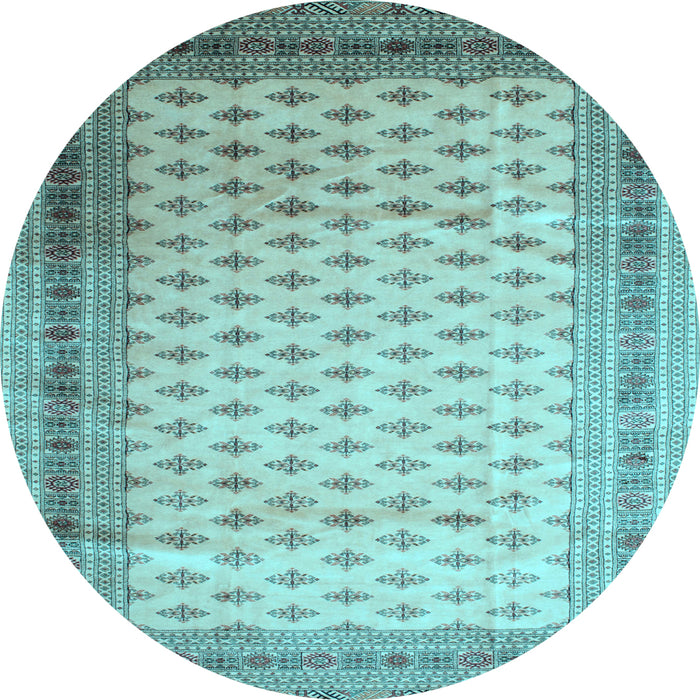 Round Persian Light Blue Traditional Rug, tr325lblu