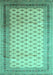 Machine Washable Persian Turquoise Traditional Area Rugs, wshtr325turq