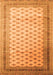 Serging Thickness of Machine Washable Persian Orange Traditional Area Rugs, wshtr325org