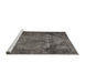 Sideview of Machine Washable Traditional Granite Gray Rug, wshtr3260