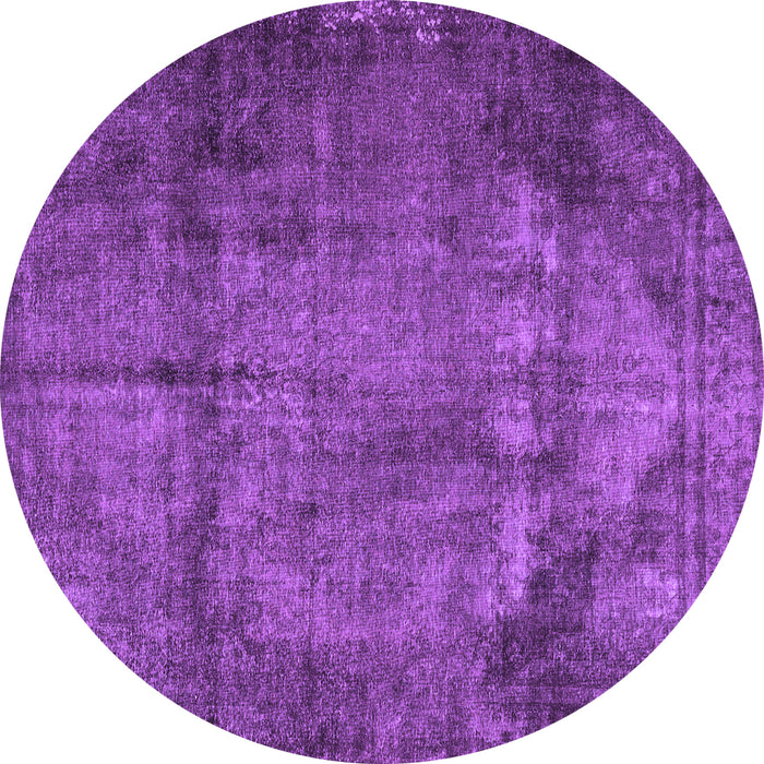 Round Persian Purple Traditional Rug, tr3260pur