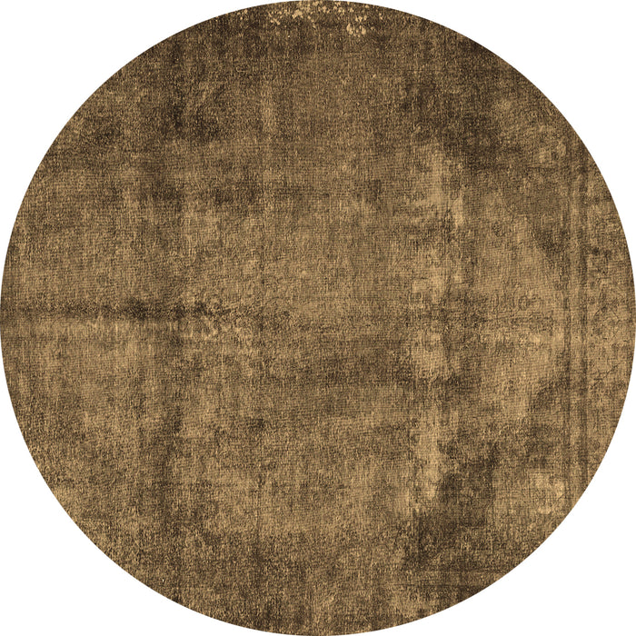 Round Persian Brown Traditional Rug, tr3260brn