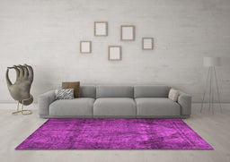 Machine Washable Persian Pink Traditional Rug in a Living Room, wshtr3260pnk