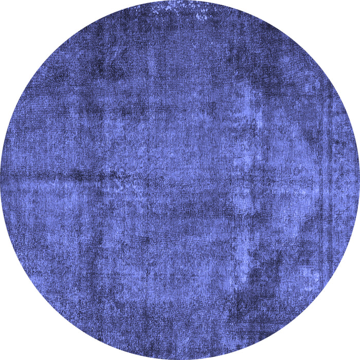 Round Persian Blue Traditional Rug, tr3260blu