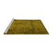 Sideview of Machine Washable Persian Yellow Traditional Rug, wshtr3260yw