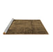 Sideview of Machine Washable Persian Brown Traditional Rug, wshtr3260brn