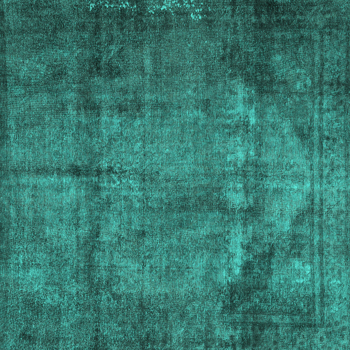 Square Machine Washable Persian Turquoise Traditional Area Rugs, wshtr3260turq
