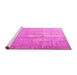 Sideview of Machine Washable Persian Pink Traditional Rug, wshtr3261pnk