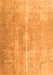 Serging Thickness of Machine Washable Persian Orange Traditional Area Rugs, wshtr3261org