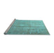 Sideview of Machine Washable Persian Light Blue Traditional Rug, wshtr3261lblu