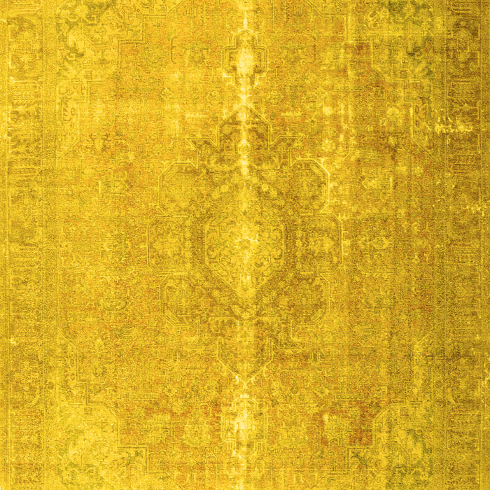 Machine Washable Persian Yellow Traditional Rug, wshtr3261yw