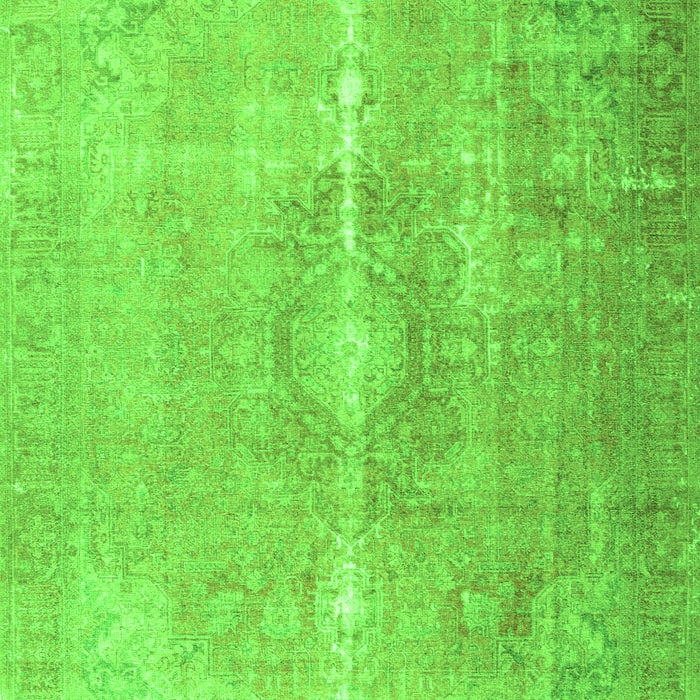 Serging Thickness of Machine Washable Persian Green Traditional Area Rugs, wshtr3261grn