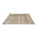 Sideview of Machine Washable Traditional Brown Rug, wshtr3262