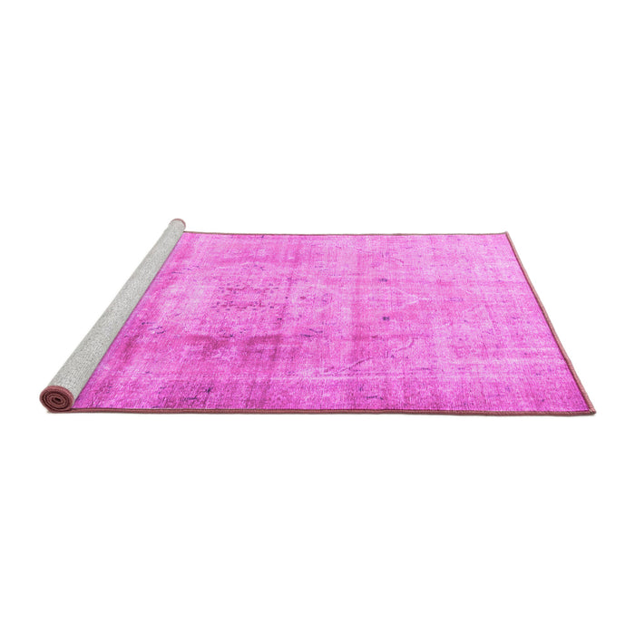 Sideview of Machine Washable Persian Pink Traditional Rug, wshtr3262pnk