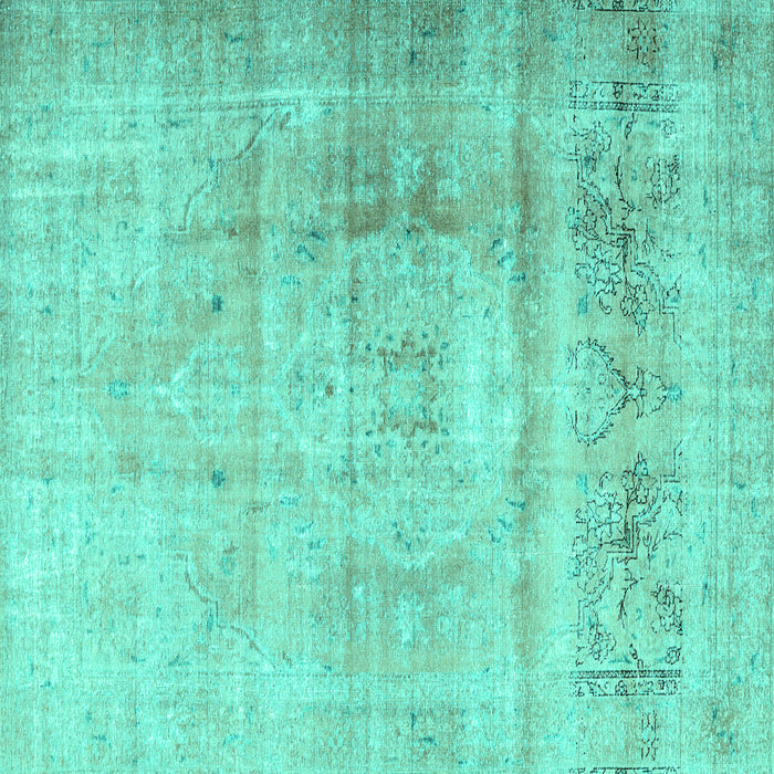 Square Persian Turquoise Traditional Rug, tr3262turq