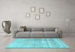 Machine Washable Persian Light Blue Traditional Rug in a Living Room, wshtr3262lblu