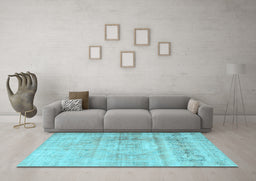 Machine Washable Persian Light Blue Traditional Rug in a Living Room, wshtr3262lblu