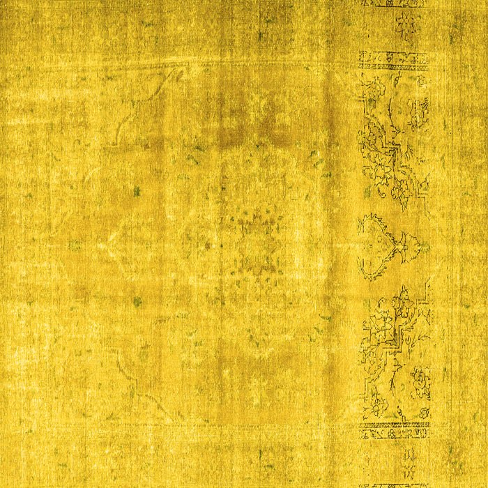 Square Persian Yellow Traditional Rug, tr3262yw