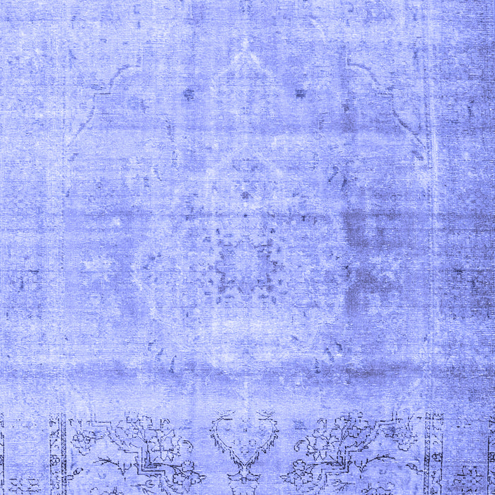 Machine Washable Persian Blue Traditional Rug, wshtr3262blu