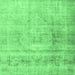 Square Persian Emerald Green Traditional Rug, tr3262emgrn