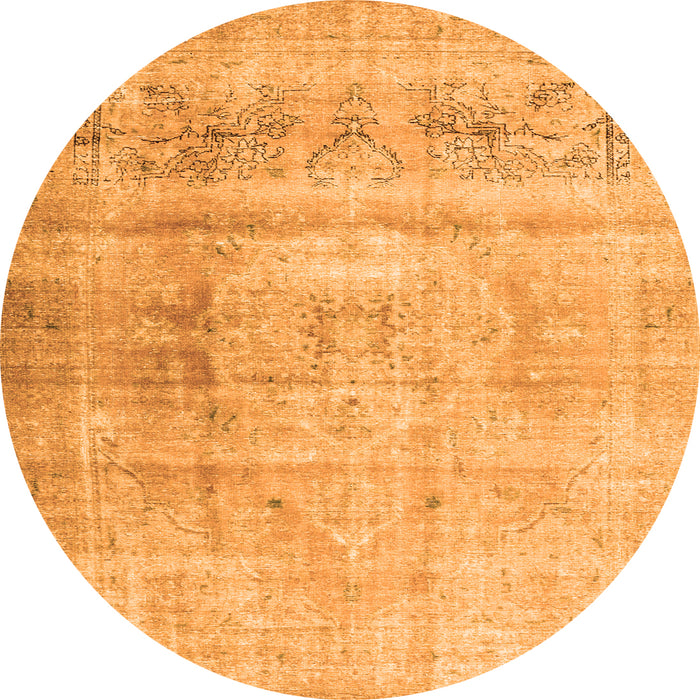 Square Persian Orange Traditional Rug, tr3262org