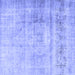 Square Persian Blue Traditional Rug, tr3262blu