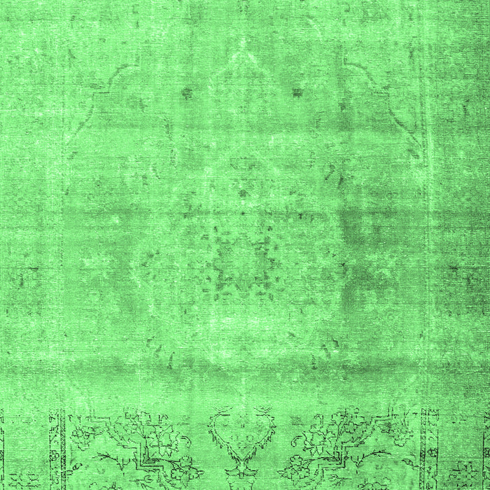 Machine Washable Persian Emerald Green Traditional Area Rugs, wshtr3262emgrn