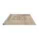 Sideview of Machine Washable Traditional Brown Rug, wshtr3263