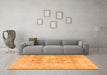 Machine Washable Persian Orange Traditional Area Rugs in a Living Room, wshtr3263org