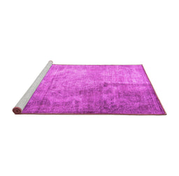 Sideview of Machine Washable Persian Pink Traditional Rug, wshtr3264pnk