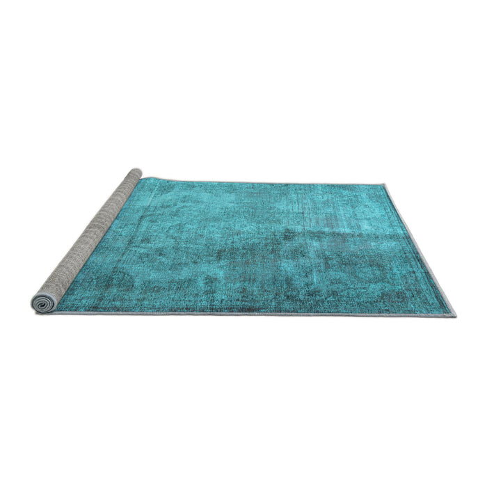 Sideview of Machine Washable Persian Light Blue Traditional Rug, wshtr3264lblu
