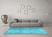 Machine Washable Persian Light Blue Traditional Rug in a Living Room, wshtr3264lblu