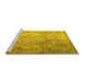 Sideview of Machine Washable Persian Yellow Traditional Rug, wshtr3264yw