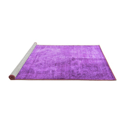 Sideview of Machine Washable Persian Purple Traditional Area Rugs, wshtr3264pur