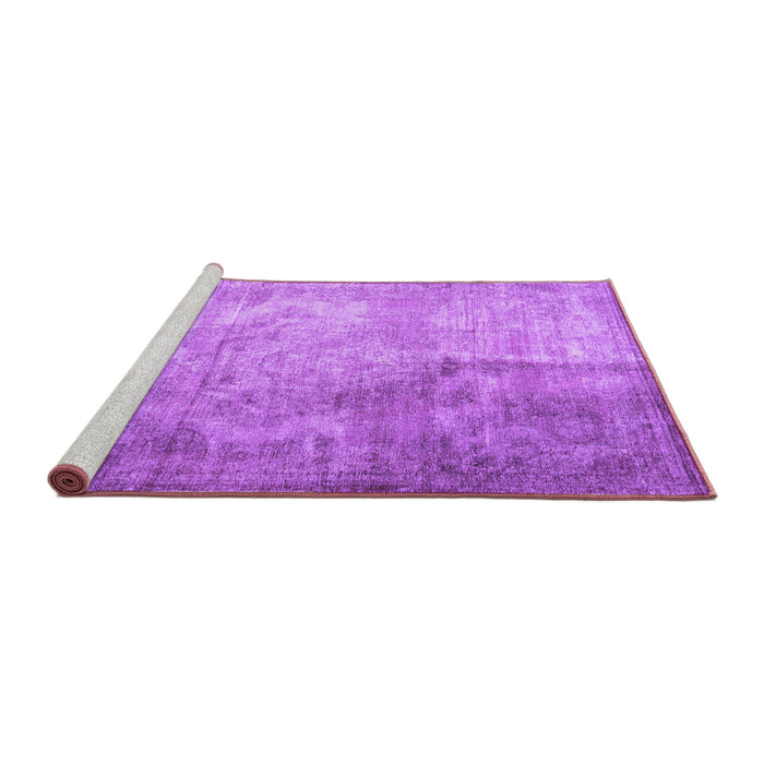 Sideview of Machine Washable Persian Purple Traditional Area Rugs, wshtr3264pur