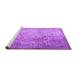 Sideview of Machine Washable Persian Purple Traditional Area Rugs, wshtr3264pur