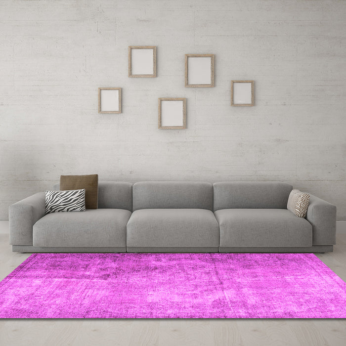 Machine Washable Persian Pink Traditional Rug in a Living Room, wshtr3264pnk