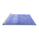 Sideview of Machine Washable Persian Blue Traditional Rug, wshtr3265blu