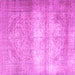 Square Machine Washable Persian Pink Traditional Rug, wshtr3265pnk