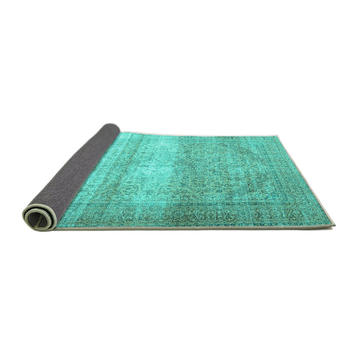 Sideview of Persian Turquoise Traditional Rug, tr3265turq