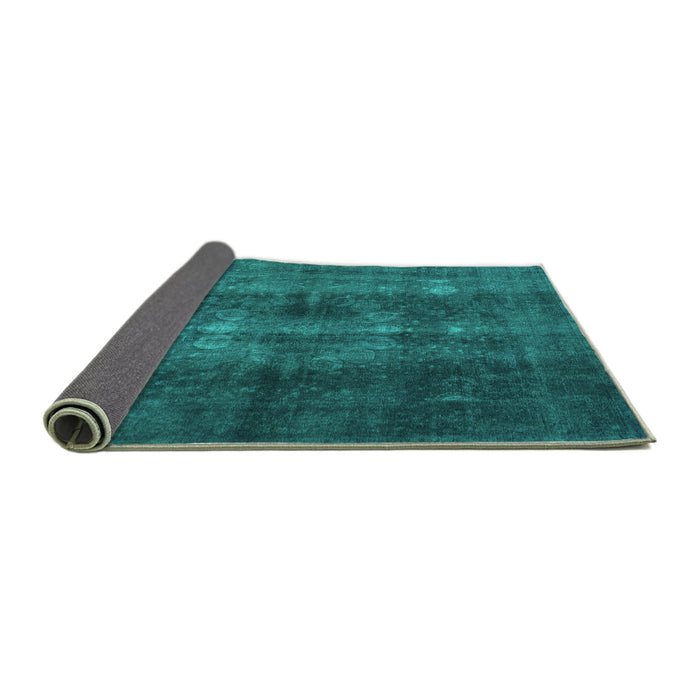 Sideview of Persian Turquoise Traditional Rug, tr3266turq