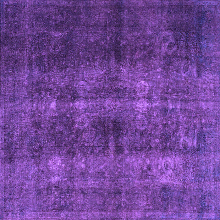 Square Machine Washable Persian Purple Traditional Area Rugs, wshtr3266pur