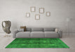 Machine Washable Persian Green Traditional Area Rugs in a Living Room,, wshtr3266grn