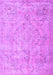 Machine Washable Persian Purple Traditional Area Rugs, wshtr3267pur