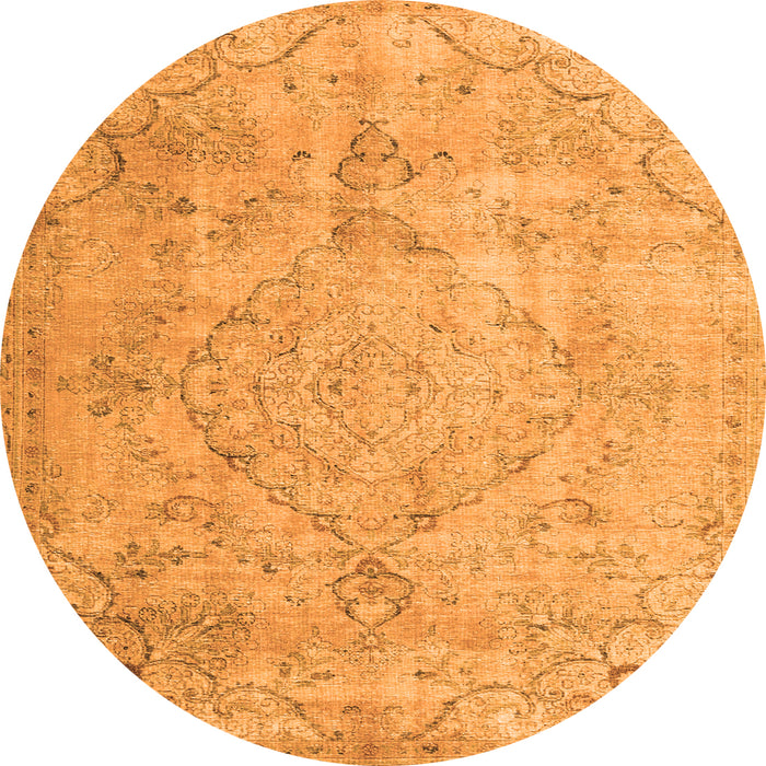 Square Persian Orange Traditional Rug, tr3267org