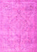 Machine Washable Persian Pink Traditional Rug, wshtr3267pnk