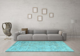 Machine Washable Persian Light Blue Traditional Rug in a Living Room, wshtr3267lblu